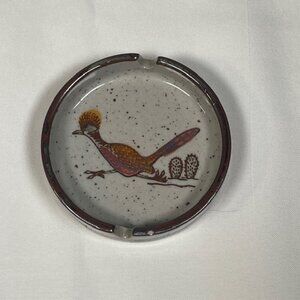 Otagiri Japan Vintage Roadrunner Pottery Ashtray Southwest MCM Speckled